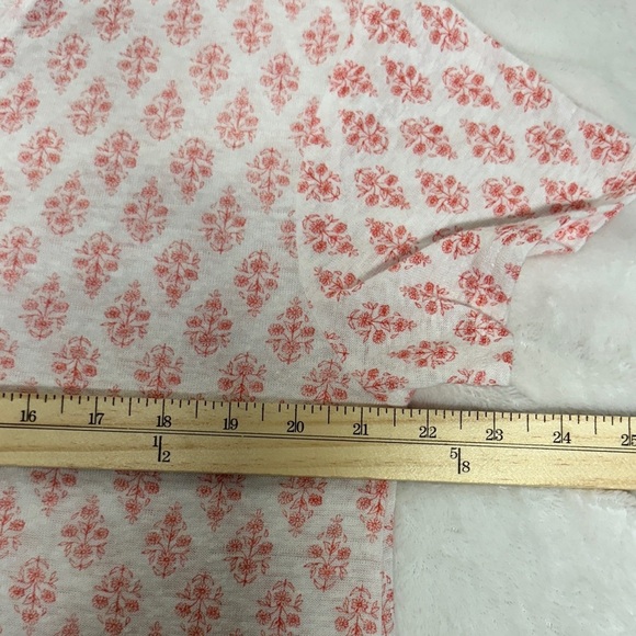 Liz Claiborne Red and White Patterned Blouse - Picture 8 of 10